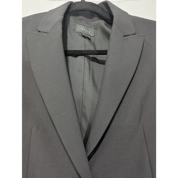Theory Nicole E. Virgin Wool Blend Blazer Black Size 4 - Picture 2 of 8